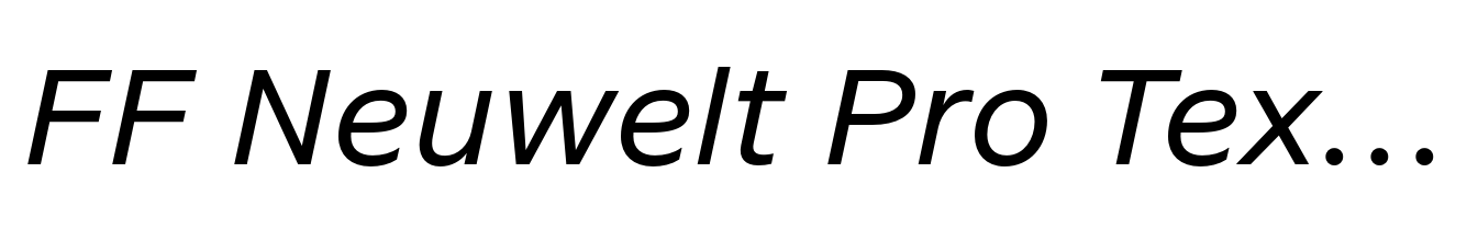 FF Neuwelt Pro Text Italic